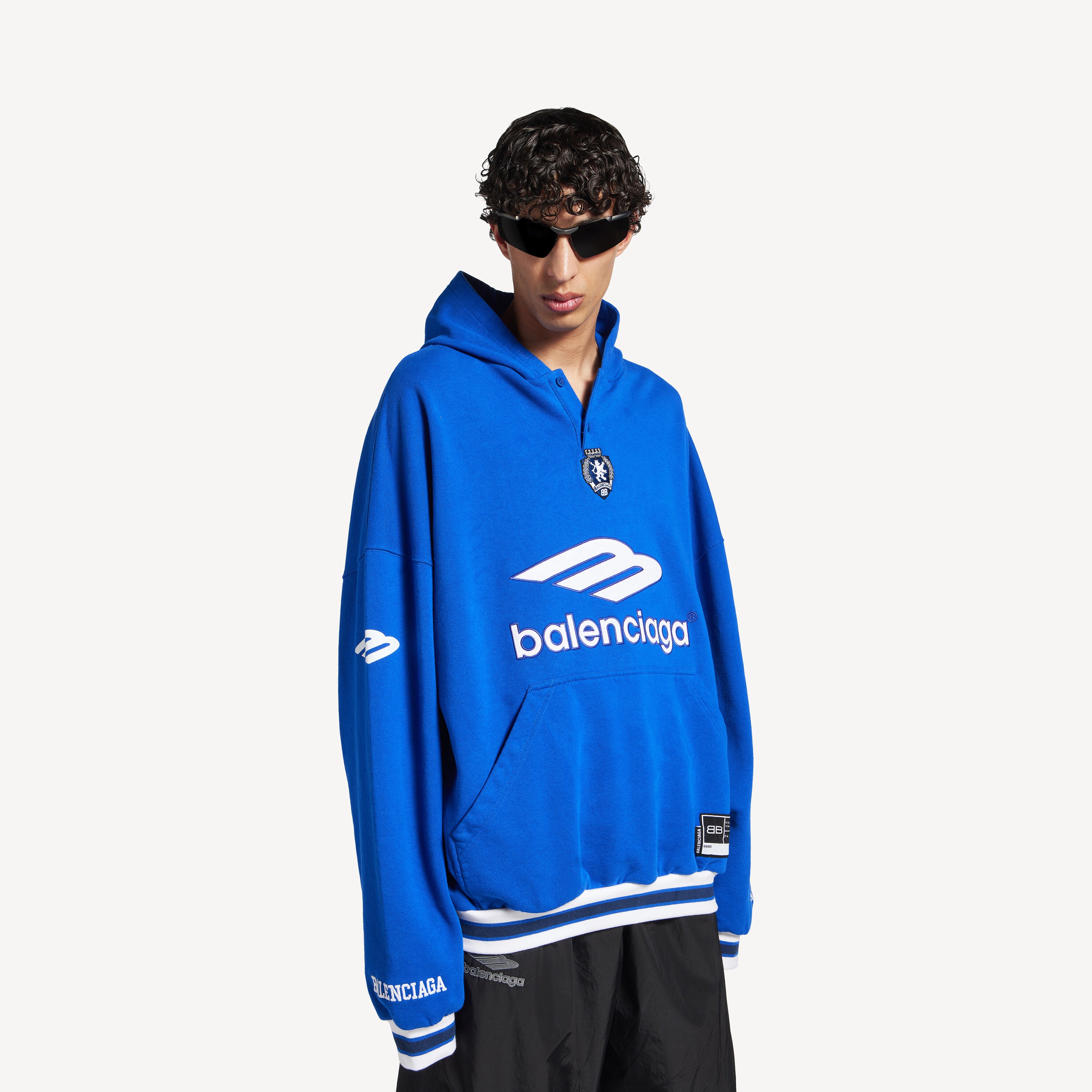 BALENCIAGA 3B FOOTBALL POLO HOODIE