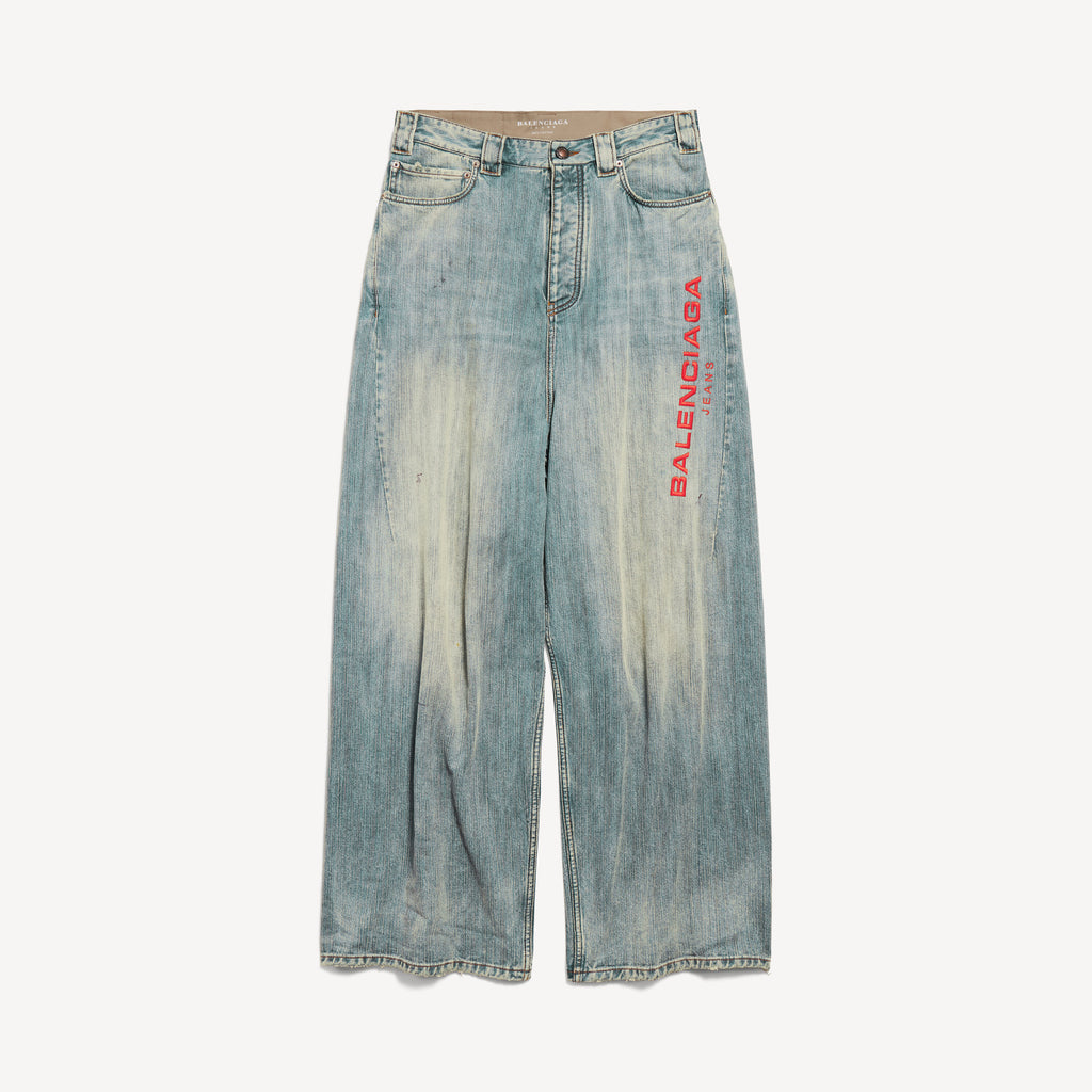 BALENCIAGA MEN'S BAGGY PANTS IN STAINED