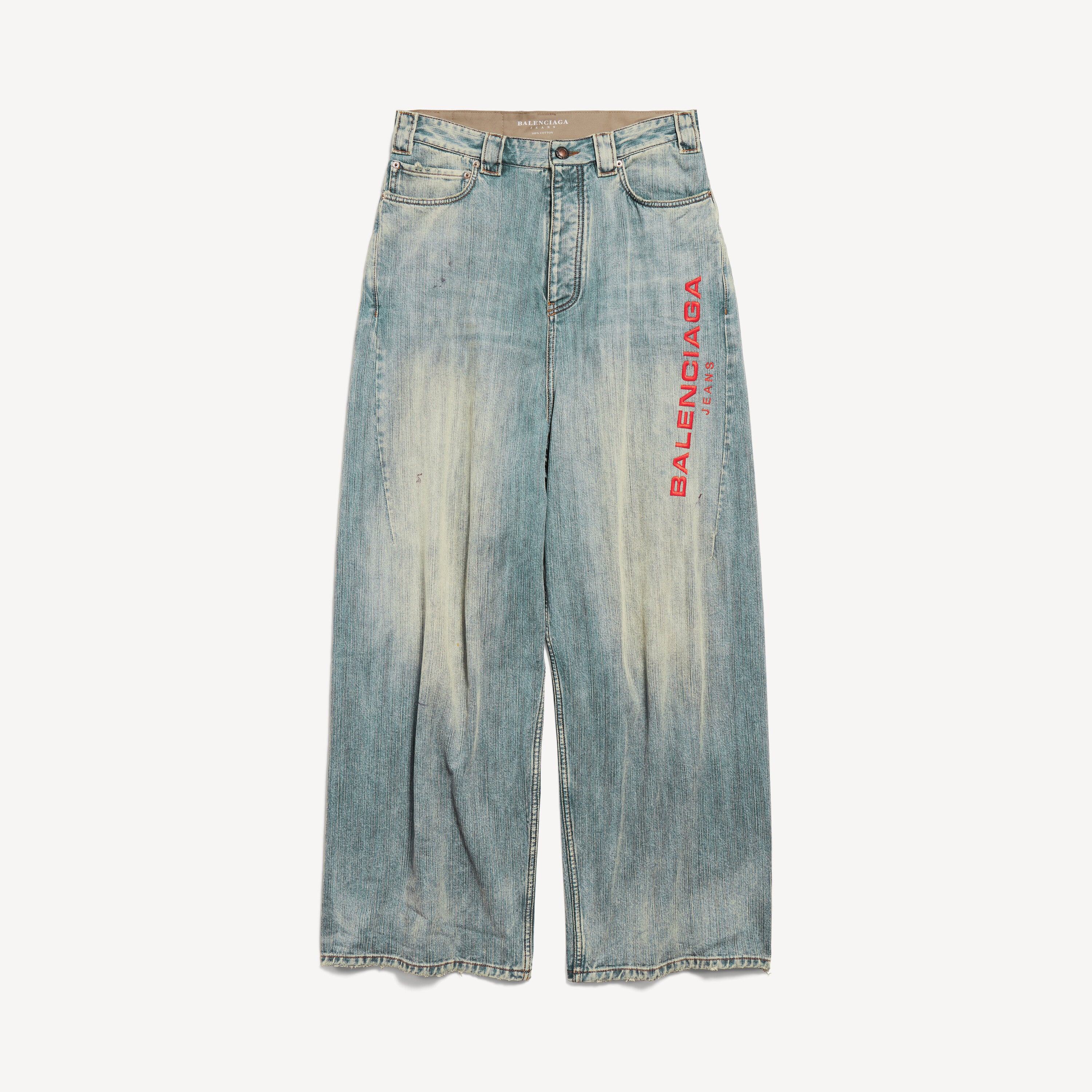 BALENCIAGA MEN'S BAGGY PANTS IN STAINED
