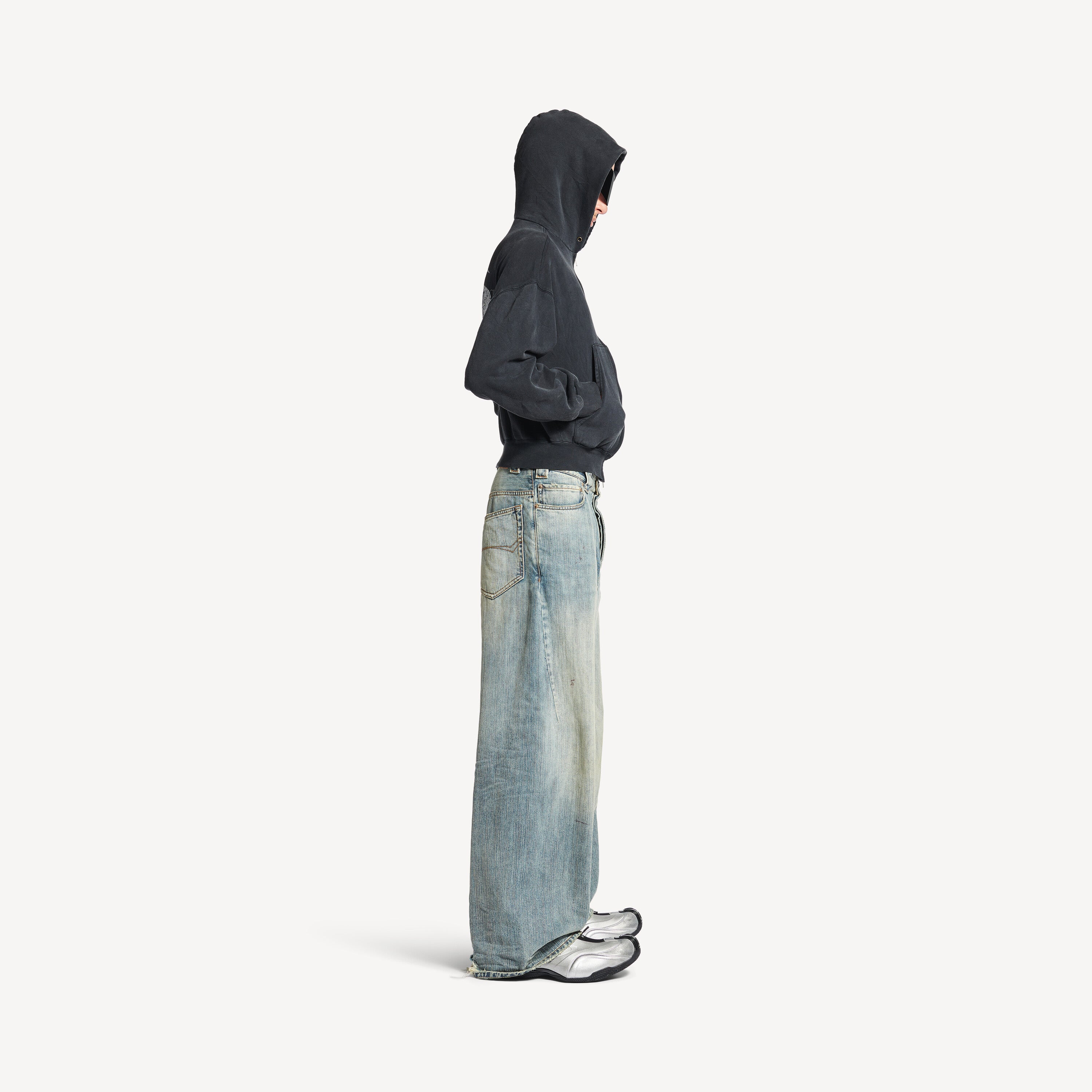 BALENCIAGA MEN'S BAGGY PANTS IN STAINED
