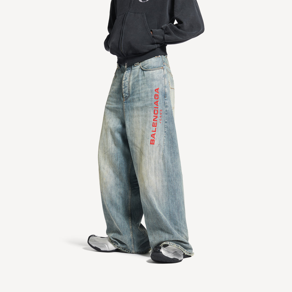 BALENCIAGA MEN'S BAGGY PANTS IN STAINED
