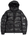 MONCLER MAYA HOODED PUFFER SHINY JACKET 'BLACK'
