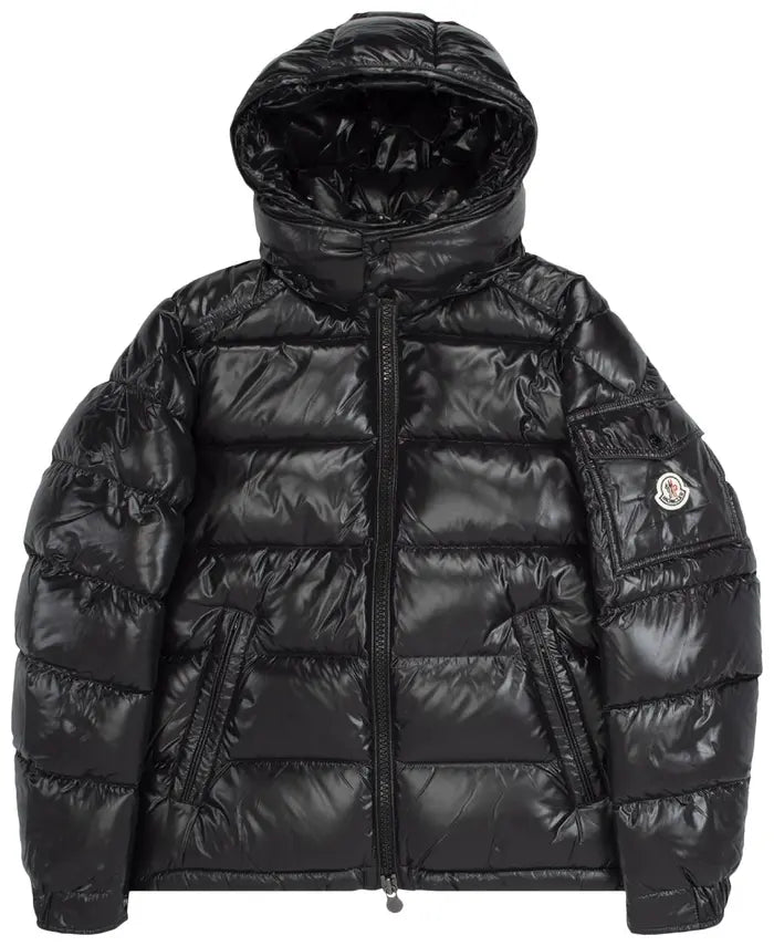 MONCLER MAYA HOODED PUFFER SHINY JACKET 'BLACK'