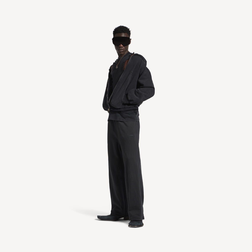 BALENCIAGA REVERSIBLE TRACKSUIT PANTS IN BLACK