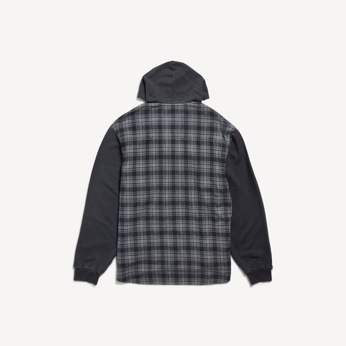 BALENCIAGA HOODED HYBRID SHIRT IN GREY
