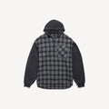 BALENCIAGA HOODED HYBRID SHIRT IN GREY