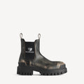 BALENCIAGA STRIKE CHELSEA BOOT IN BLACK/BEIGE