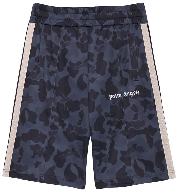 PALM ANGELS NIGHT CAMO TRACK SHORT 'BLACK/WHITE'