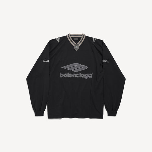 BALENCIAGA 3B FOOTBALL LONG SLEEVE V-NECK T-SHIRT