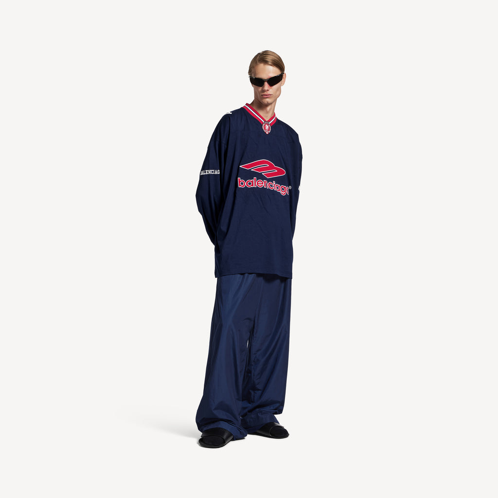 BALENCIAGA 3B FOOTBALL LONG SLEEVE V-NECK T-SHIRT