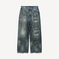 BALENCIAGA MINIMAL BAGGY PANTS IN DIRTY GREY/LIGHT BLUE