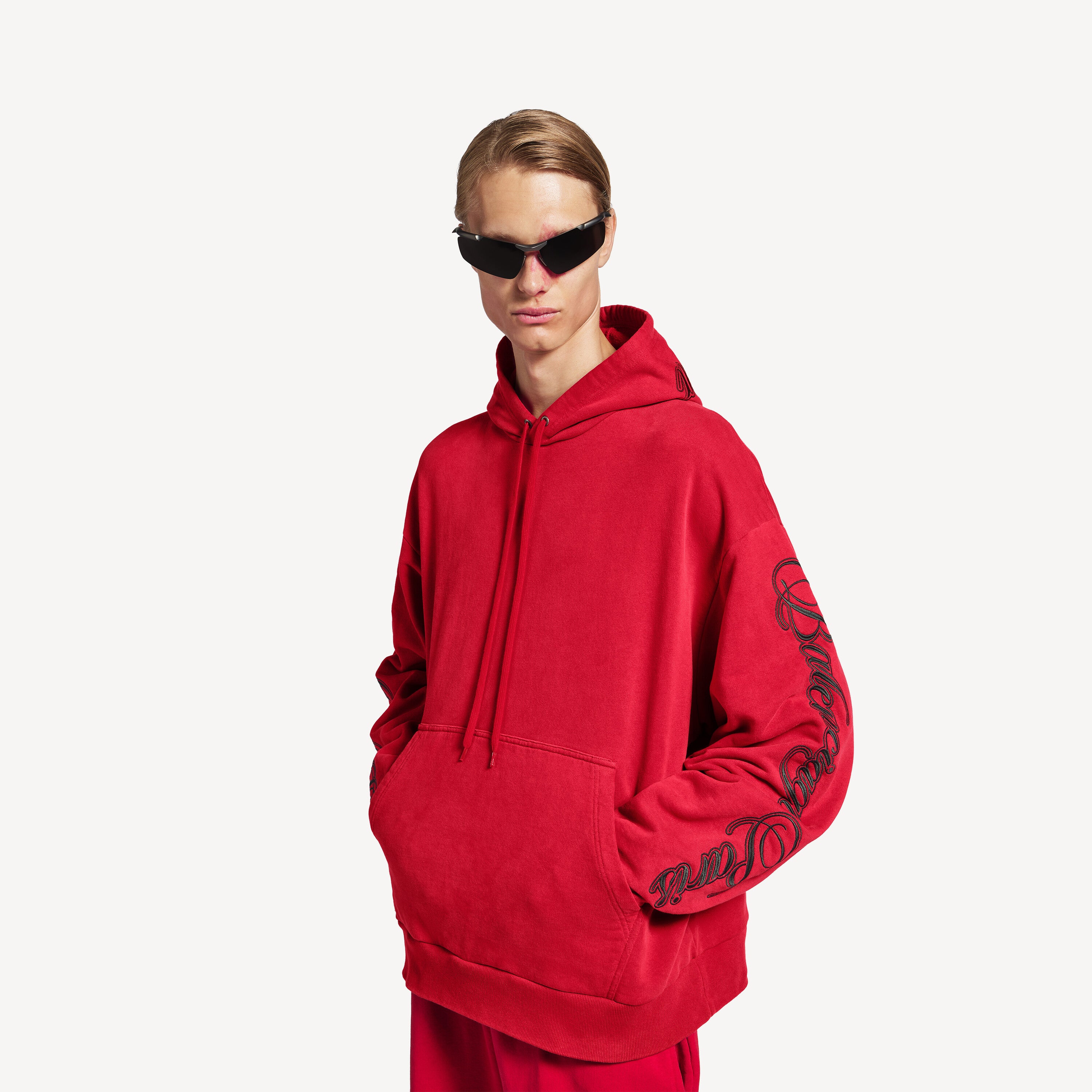 BALENCIAGA CURSIVE OVERSIZED HOODIE