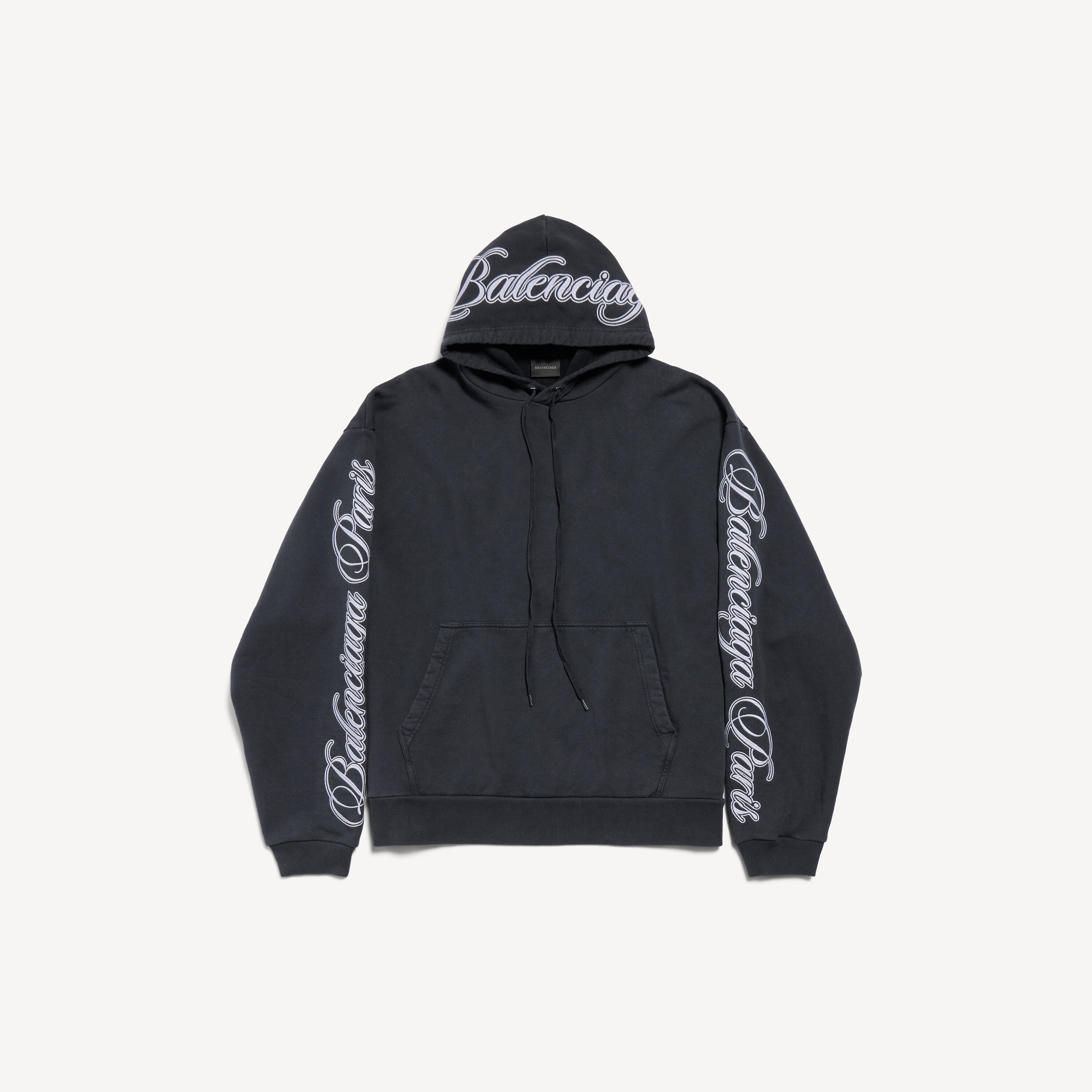 BALENCIAGA CURSIVE OVERSIZED HOODIE