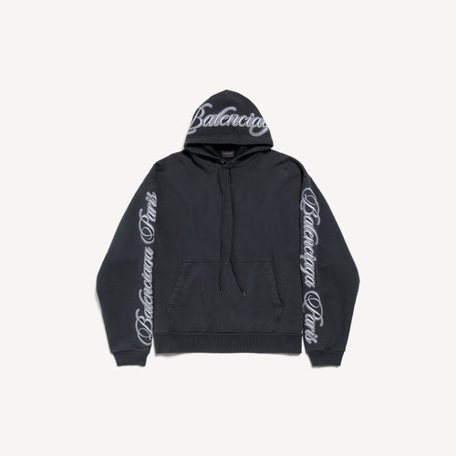 BALENCIAGA CURSIVE OVERSIZED HOODIE