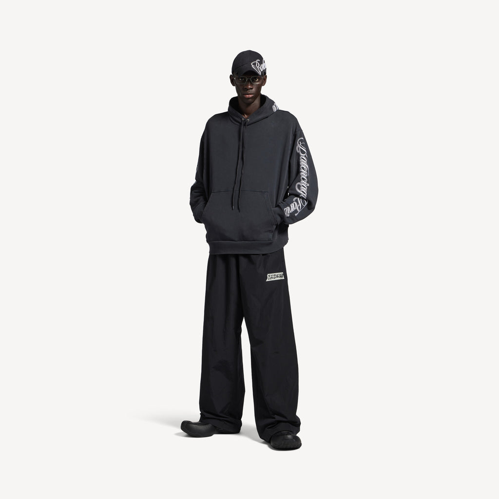 BALENCIAGA CURSIVE OVERSIZED HOODIE