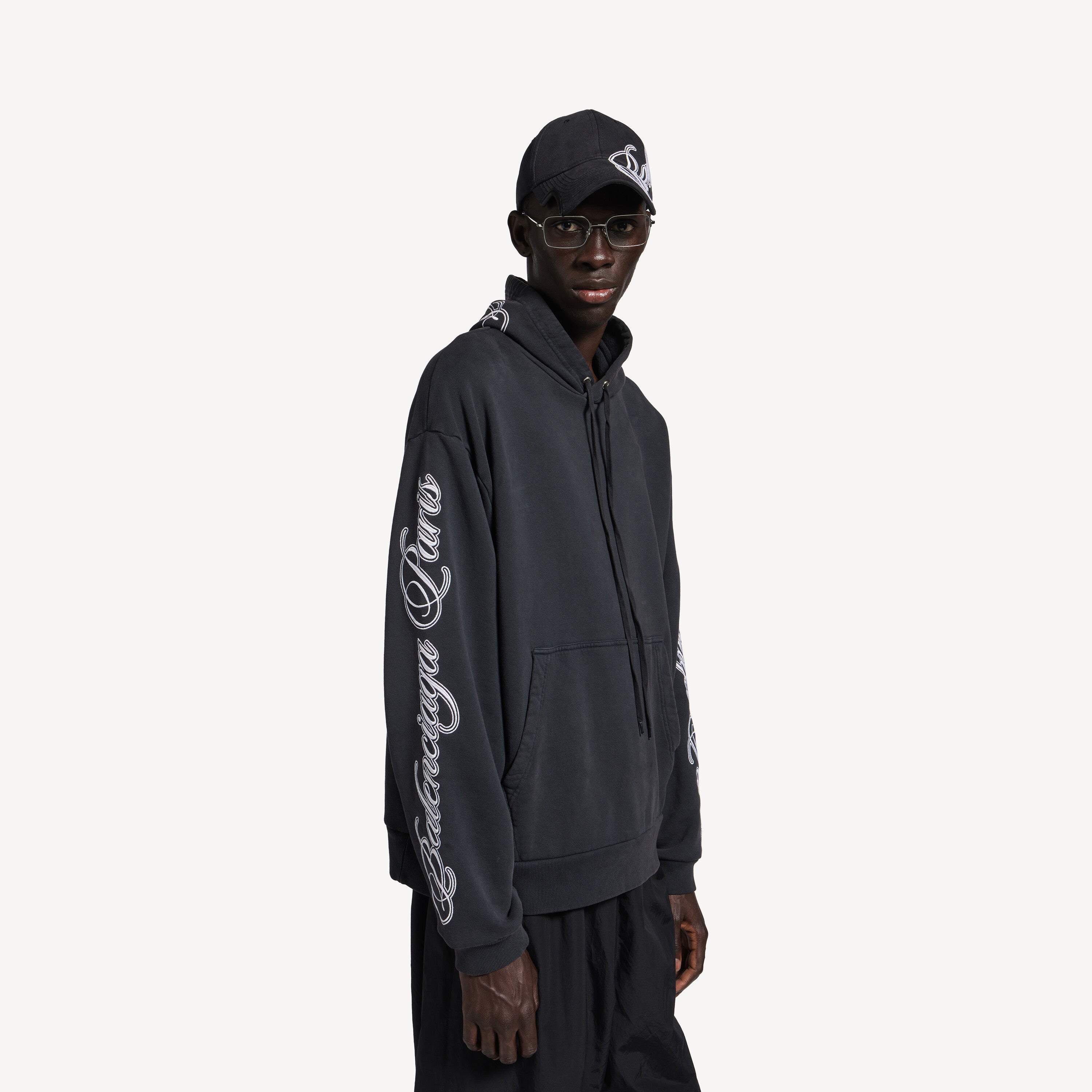 BALENCIAGA CURSIVE OVERSIZED HOODIE