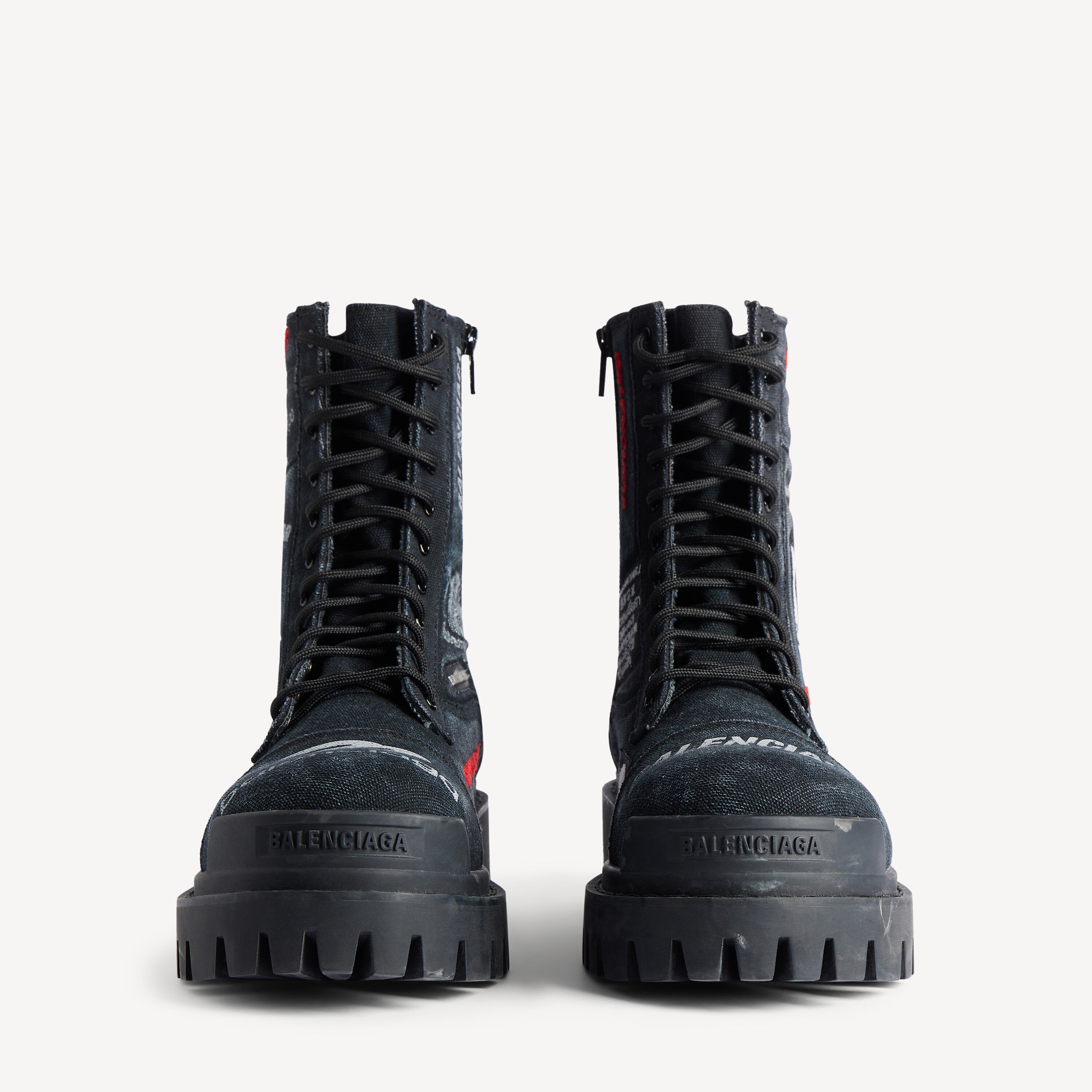 BALENCIAGA COMBAT STRIKE BOOT IN BLACK