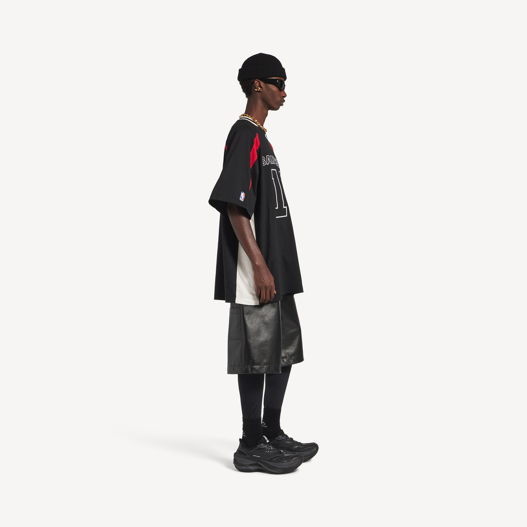 BALENCIAGA NBA COLLABORATION OVERSIZED T-SHIRT “BLACK/MULTICOLOR”