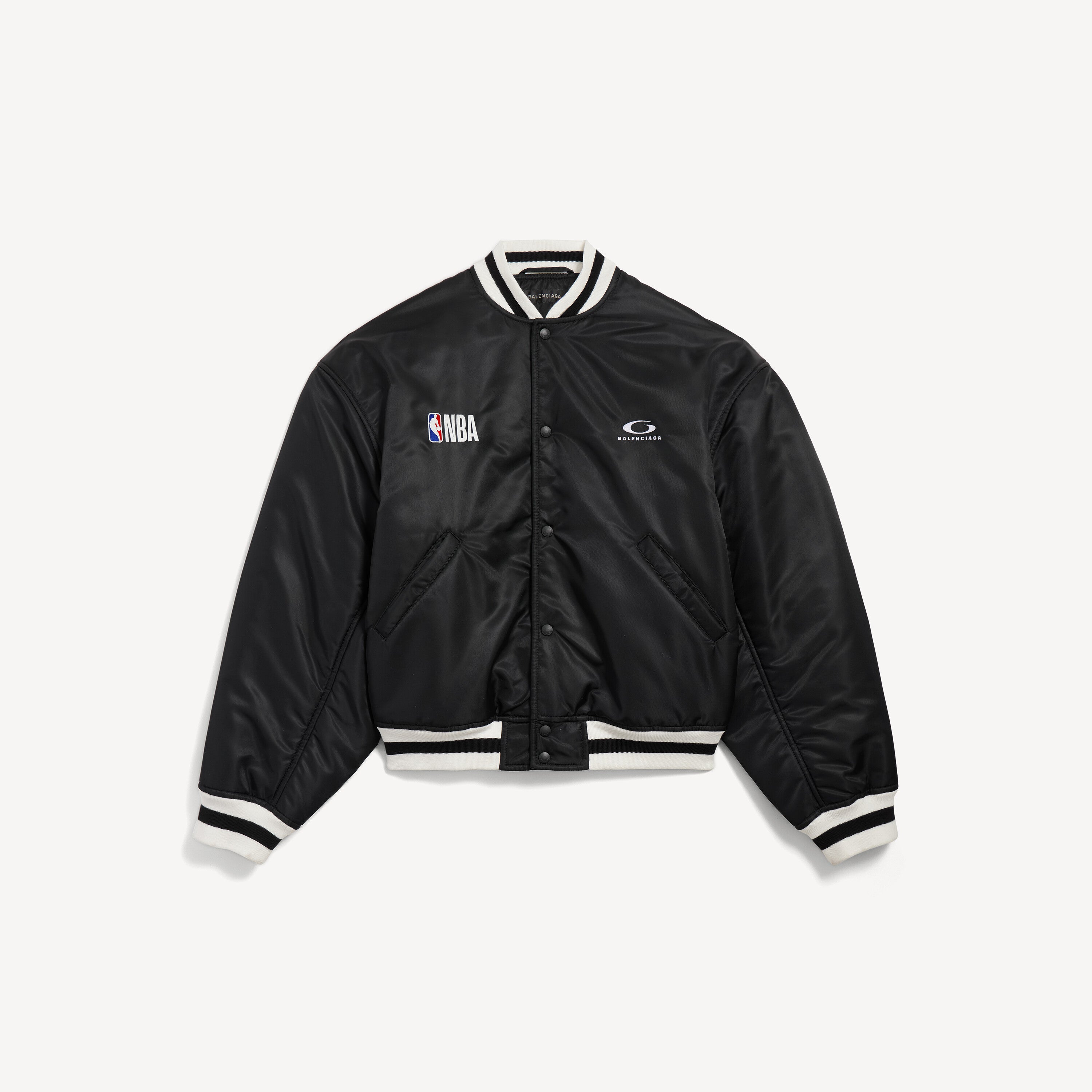 BALENCIAGA NBA COLLABORATION COACH JACKET IN BLACK