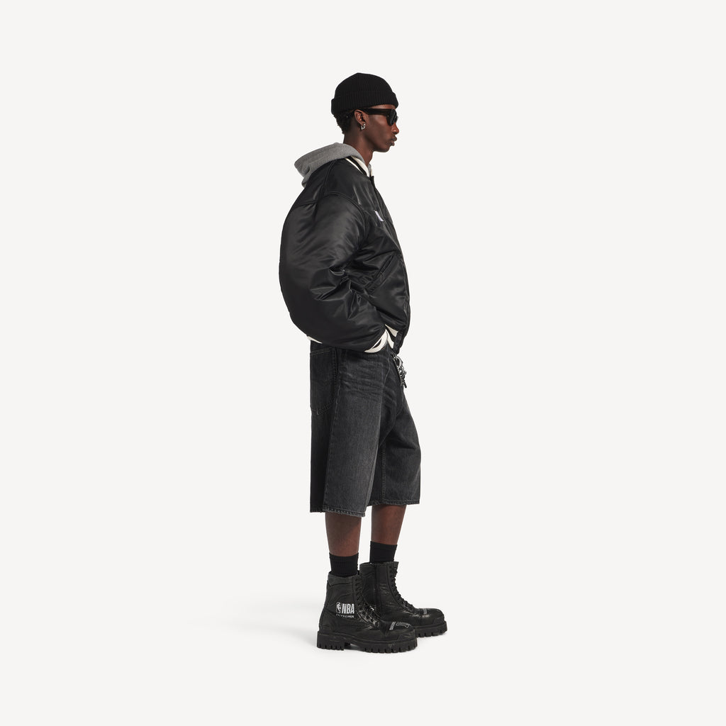 BALENCIAGA NBA COLLABORATION COACH JACKET IN BLACK