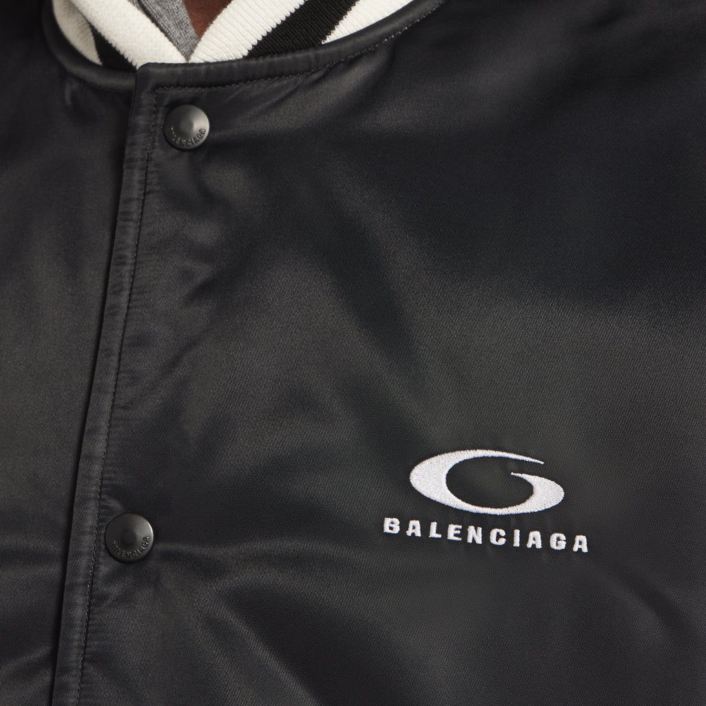 BALENCIAGA NBA COLLABORATION COACH JACKET IN BLACK