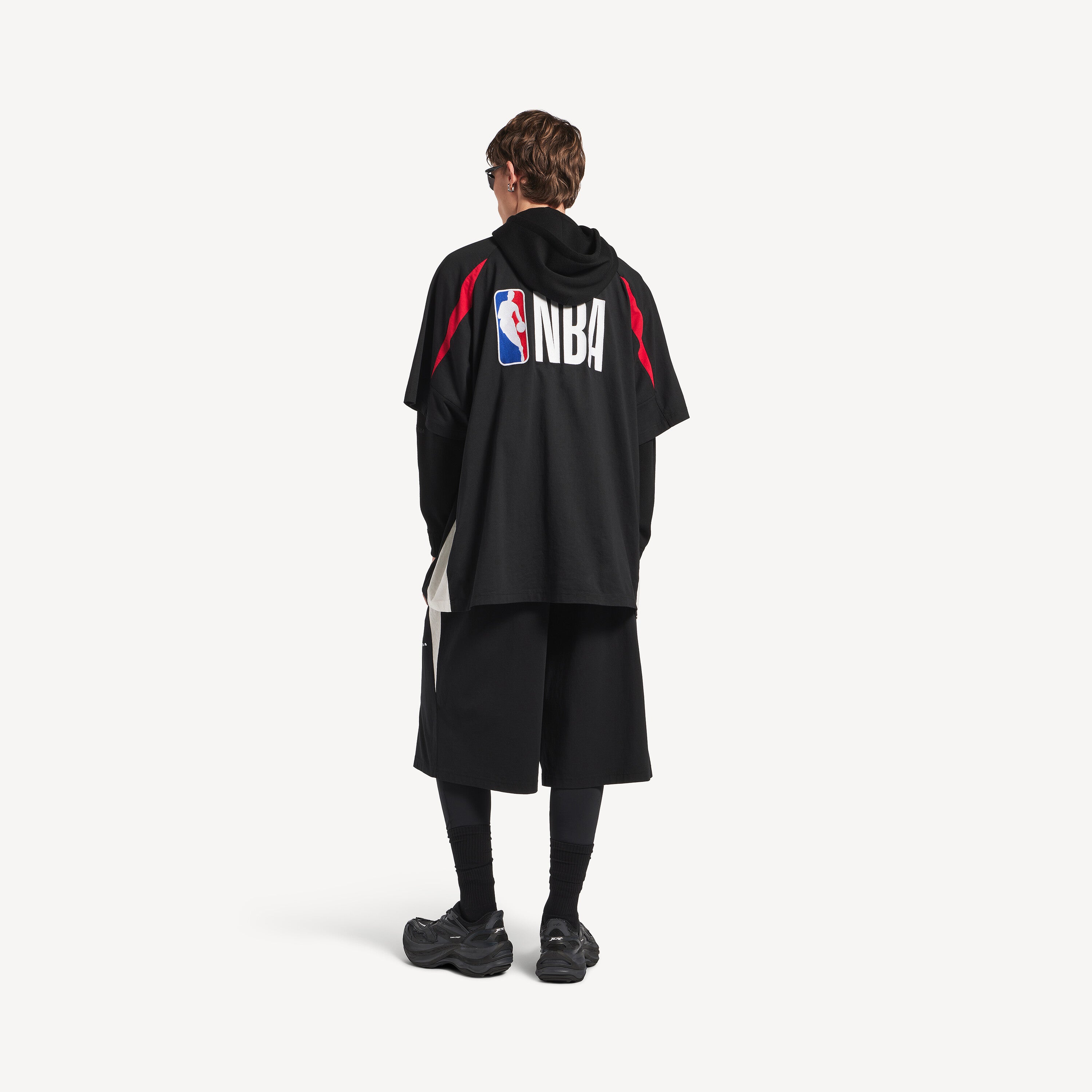 BALENCIAGA NBA COLLABORATION TRACKSUIT SHORTS “BLACK/WHITE”