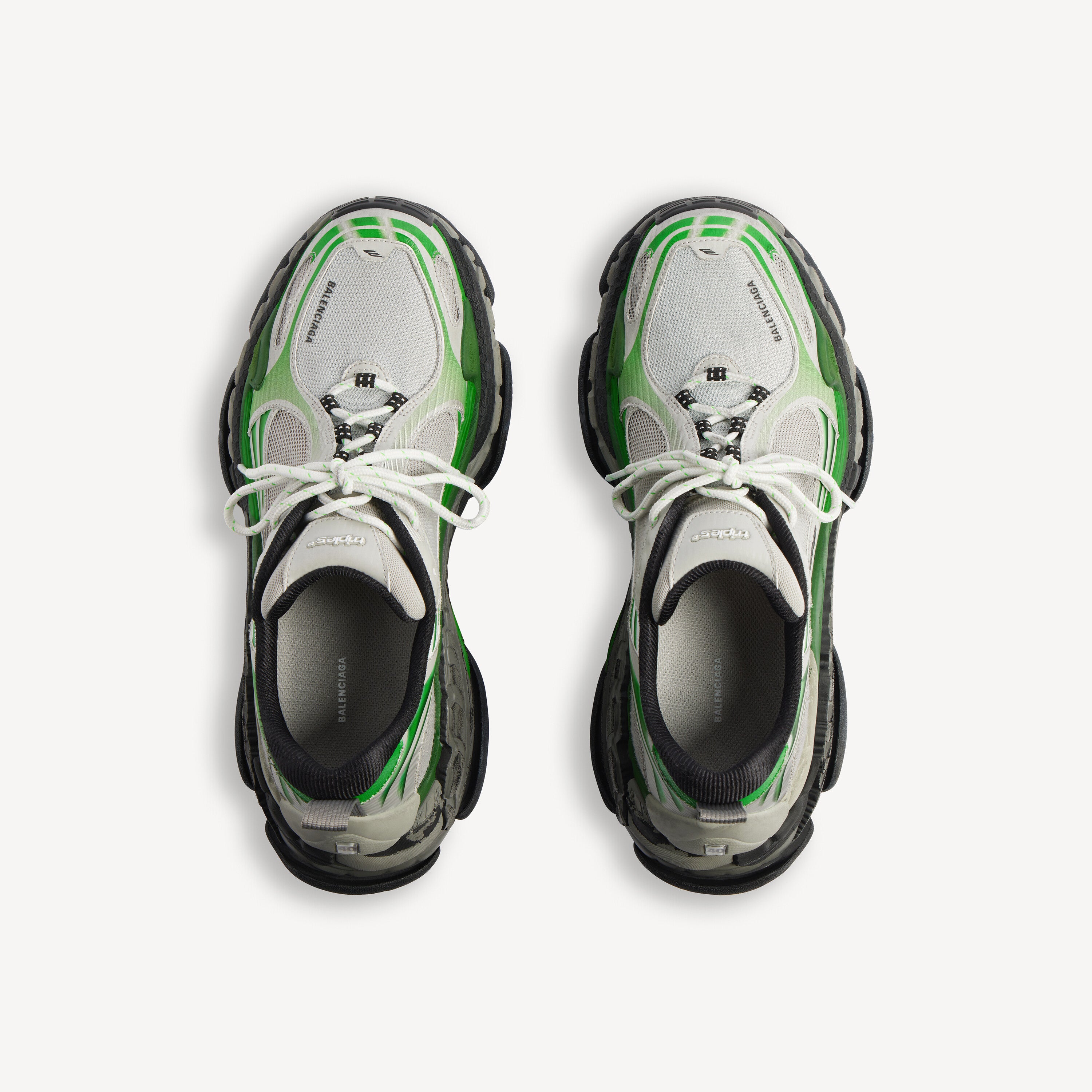 BALENCIAGA TRIPLE S.2 SNEAKER IN GREY / GREEN