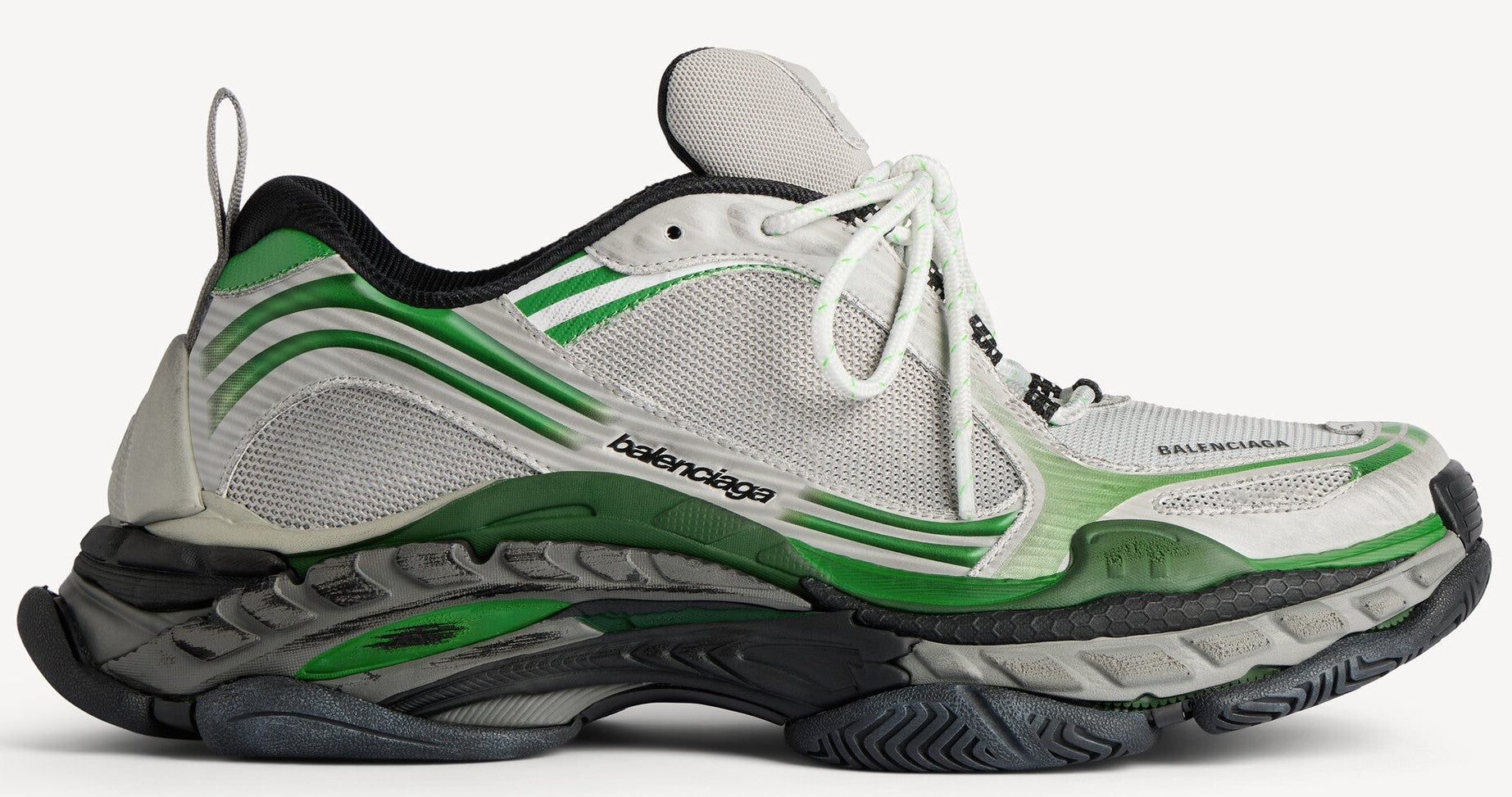 BALENCIAGA TRIPLE S.2 SNEAKER IN GREY / GREEN