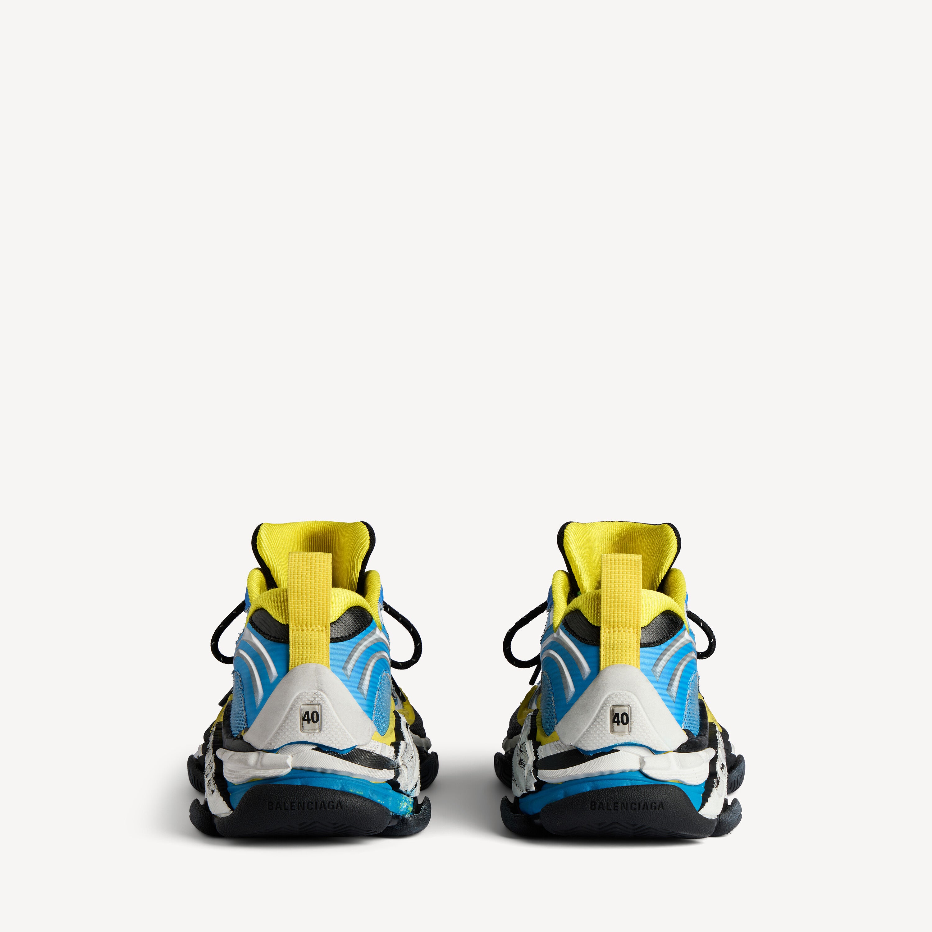 BALENCIAGA TRIPLE S.2 SNEAKER IN BLUE / WHITE / YELLOW