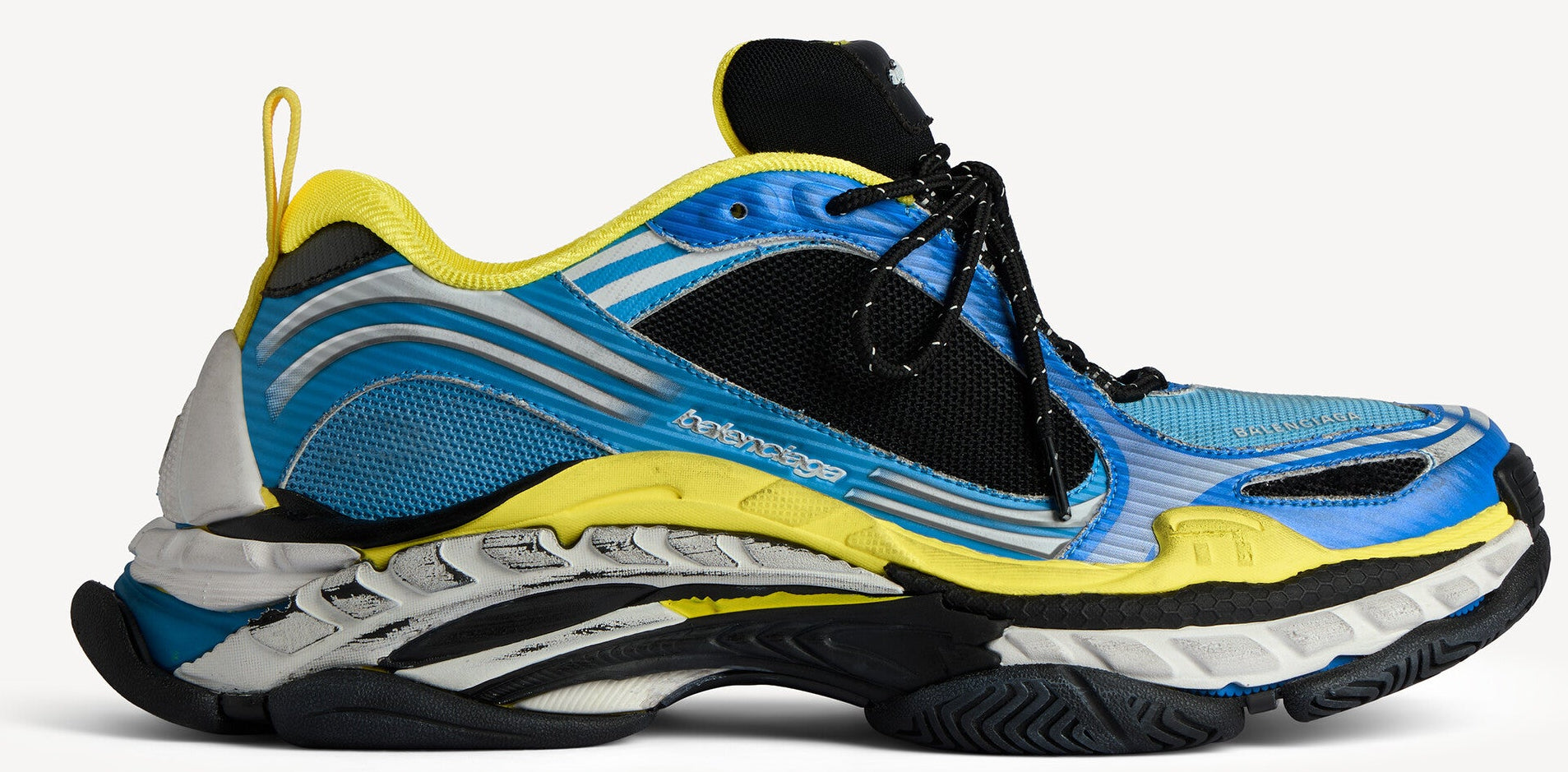 BALENCIAGA TRIPLE S.2 SNEAKER IN BLUE / WHITE / YELLOW