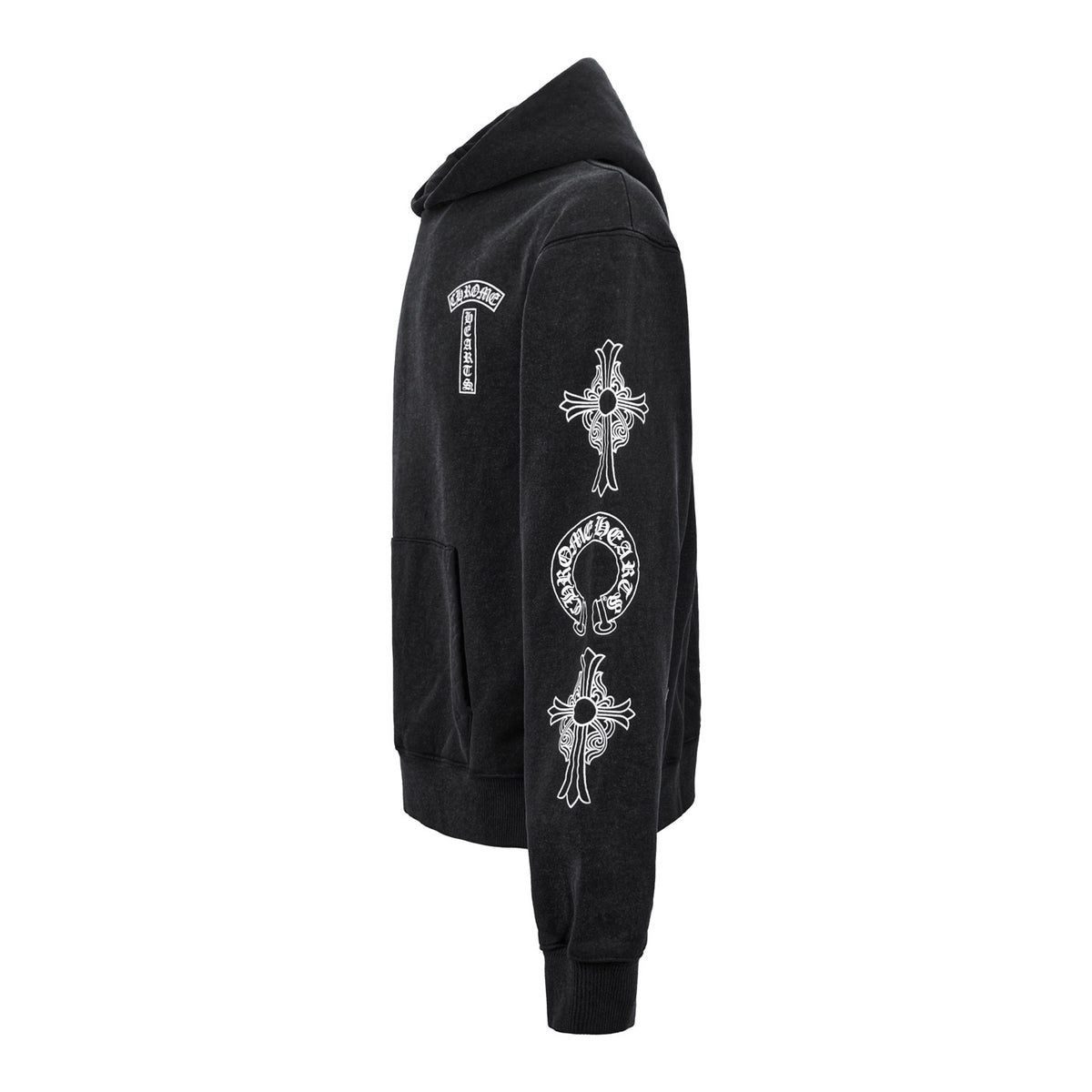 CHROME HEARTS LOGO WASHED ANTIQUE HOODIE