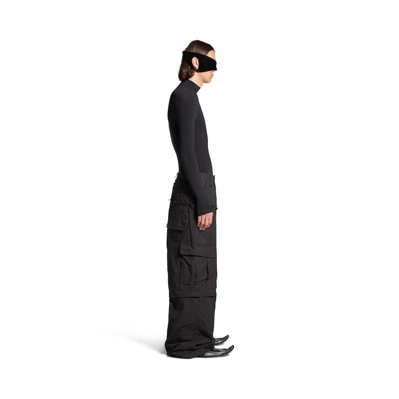 BALENCIAGA CUT-UP CARGO PANTS IN BLACK
