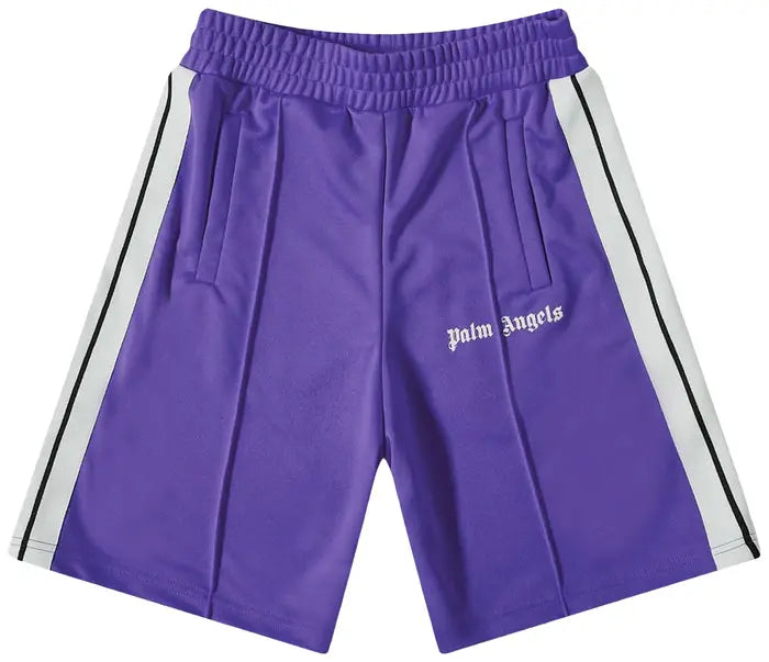 PALM ANGELS CLASSIC TRACK SHORTS 'PURPLE/WHITE'