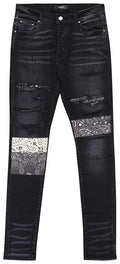 AMIRI VINTAGE BANDANA ARTPATCH JEAN “AGED BLACK”