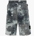 STONE ISLAND D CAMO LOGO-PATCH SHORTS IN GREY