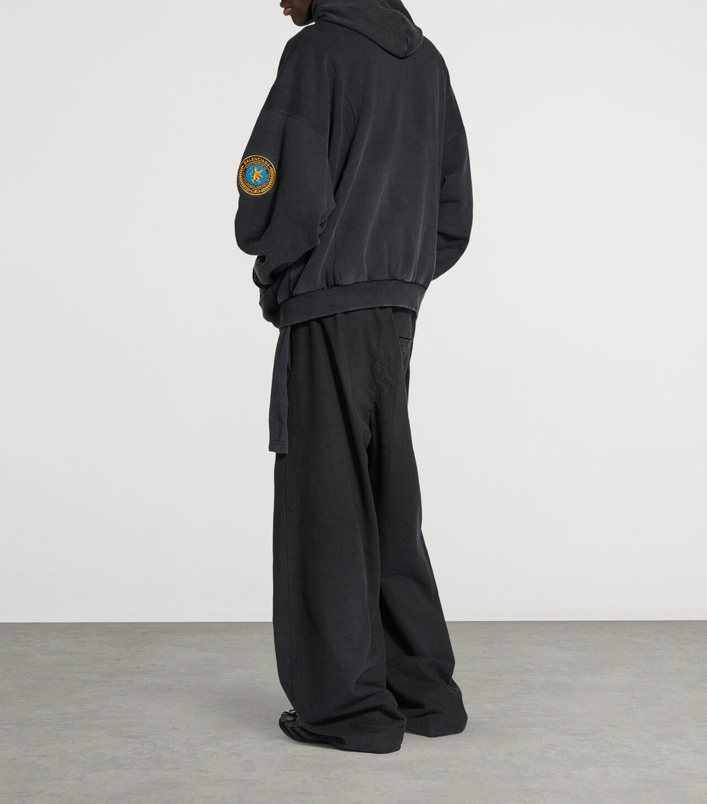 BALENCIAGA COTTON UNIFORM PATCH HOODIE