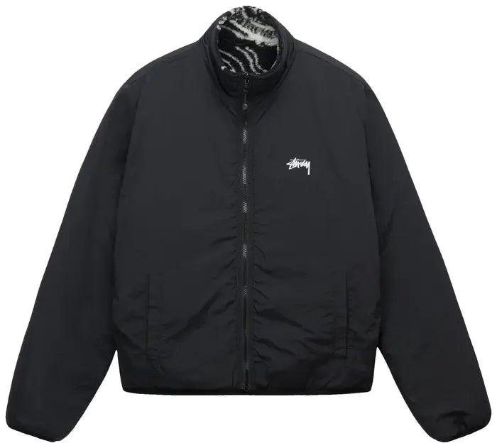 STUSSY DRAGON SHERPA JACKET BLACK