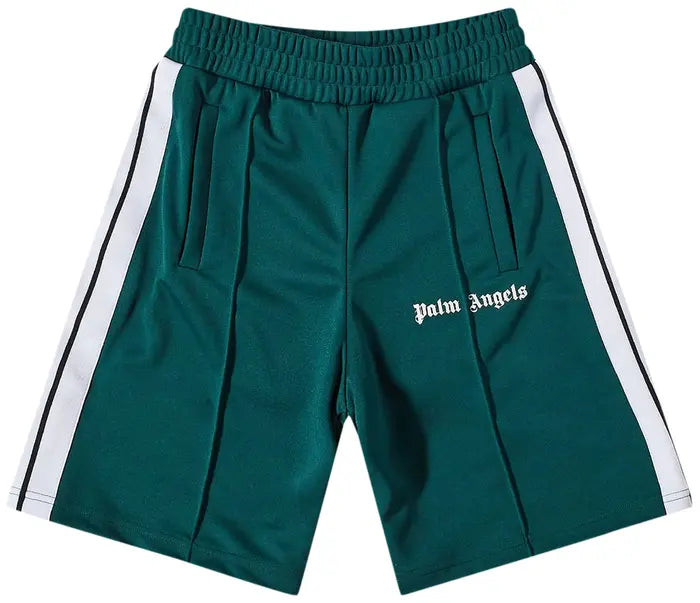 PALM ANGELS CLASSIC TRACK SHORTS GREEN WHITE 'GREEN/WHITE'
