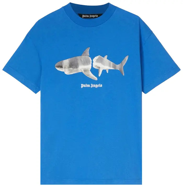 PALM ANGELS SHARK CLASSIC TEE “BLUE/WHITE”
