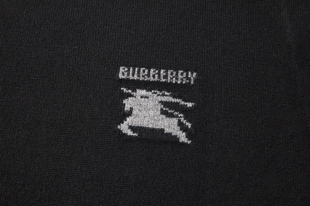 BURBERRY INTARSIA LOGO WOOL SWEATER