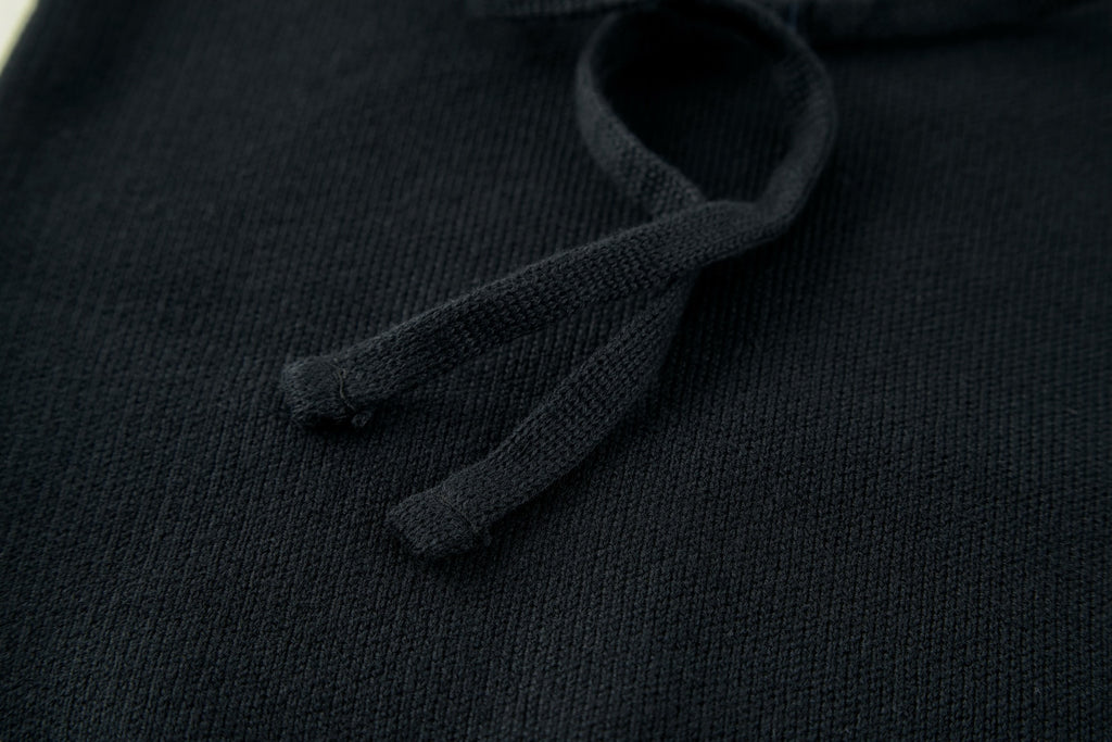 PRADA BLUE LOGO-EMBROIDERED HOODIE