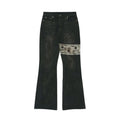 PROJECT G/R MASTERMIND  FLARED DENIM PANTS - BLACK