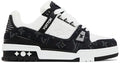 LOUIS VUITTON TRAINER ’EMBOSSED MONOGRAM – WHITE BLACK DENIM’