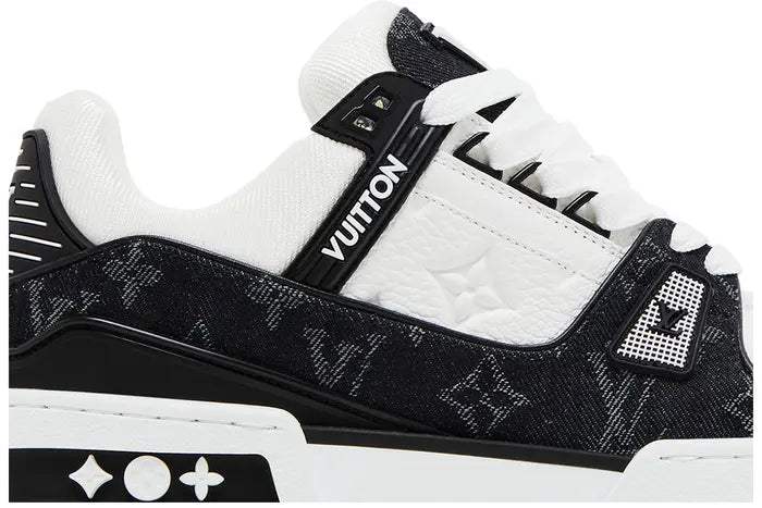 LOUIS VUITTON TRAINER ’EMBOSSED MONOGRAM – WHITE BLACK DENIM’