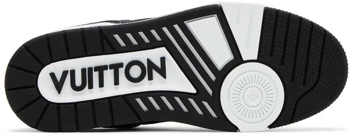 LOUIS VUITTON TRAINER ’EMBOSSED MONOGRAM – WHITE BLACK DENIM’
