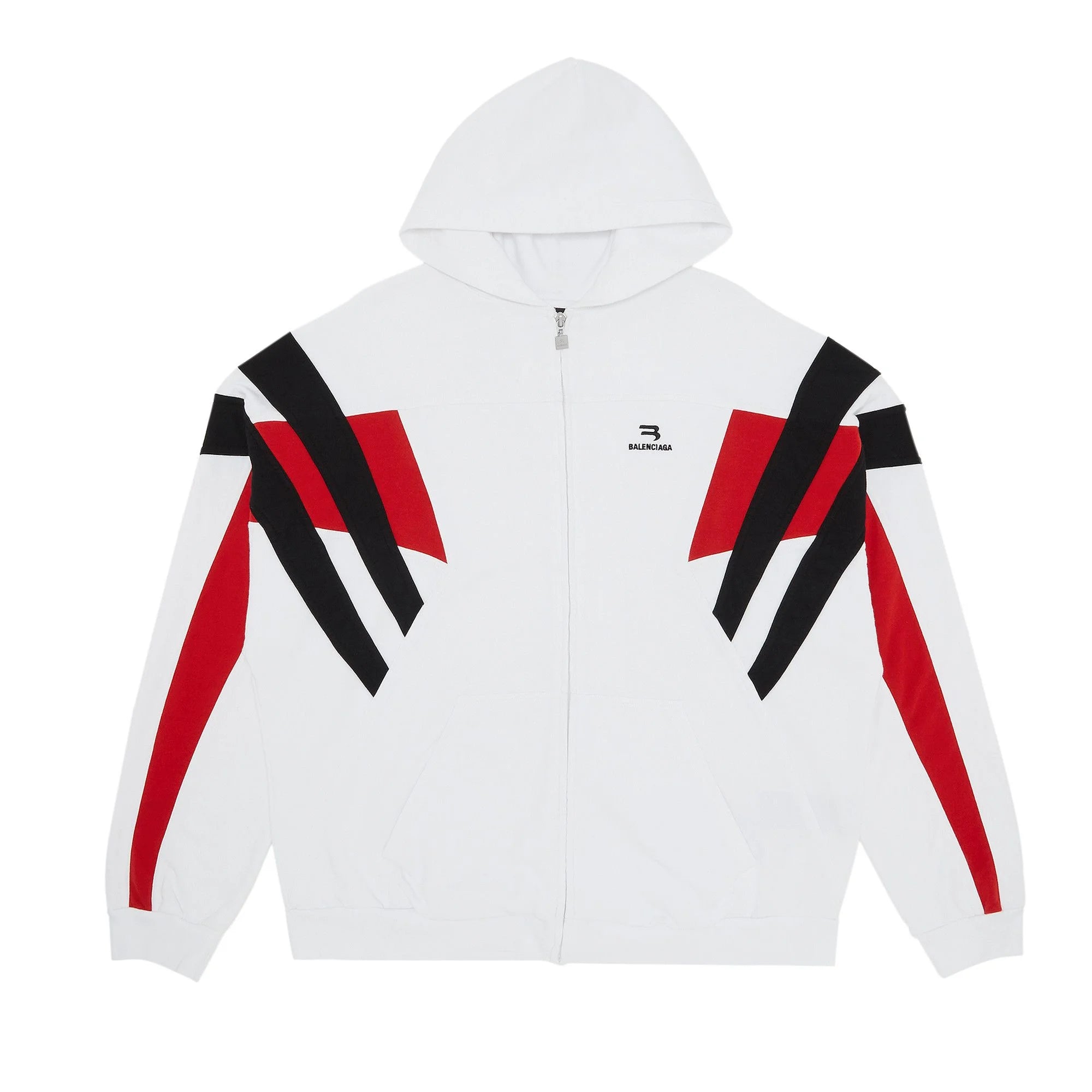 BALENCIAGA TRACKSUIT ZIP-HOODIE 'WHITE / BLACK'