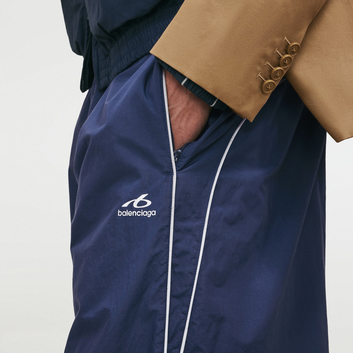 BALENCIAGA BODIES TRACKSUIT PANTS IN NEW DARK NAVY