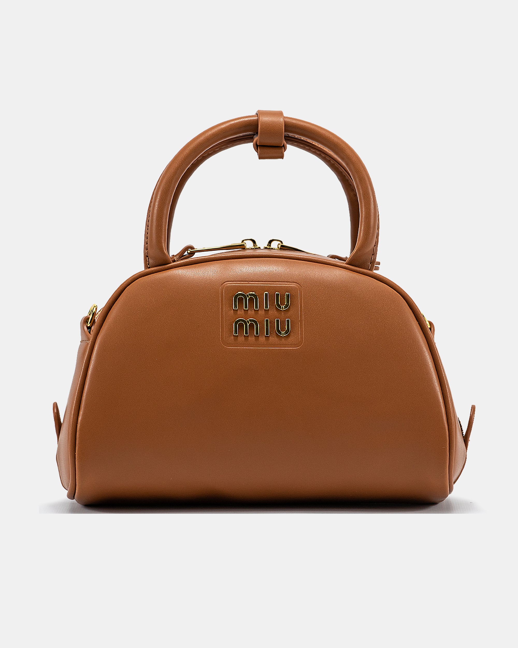 MIU MIU LEATHER TOP-HANDLE BAG