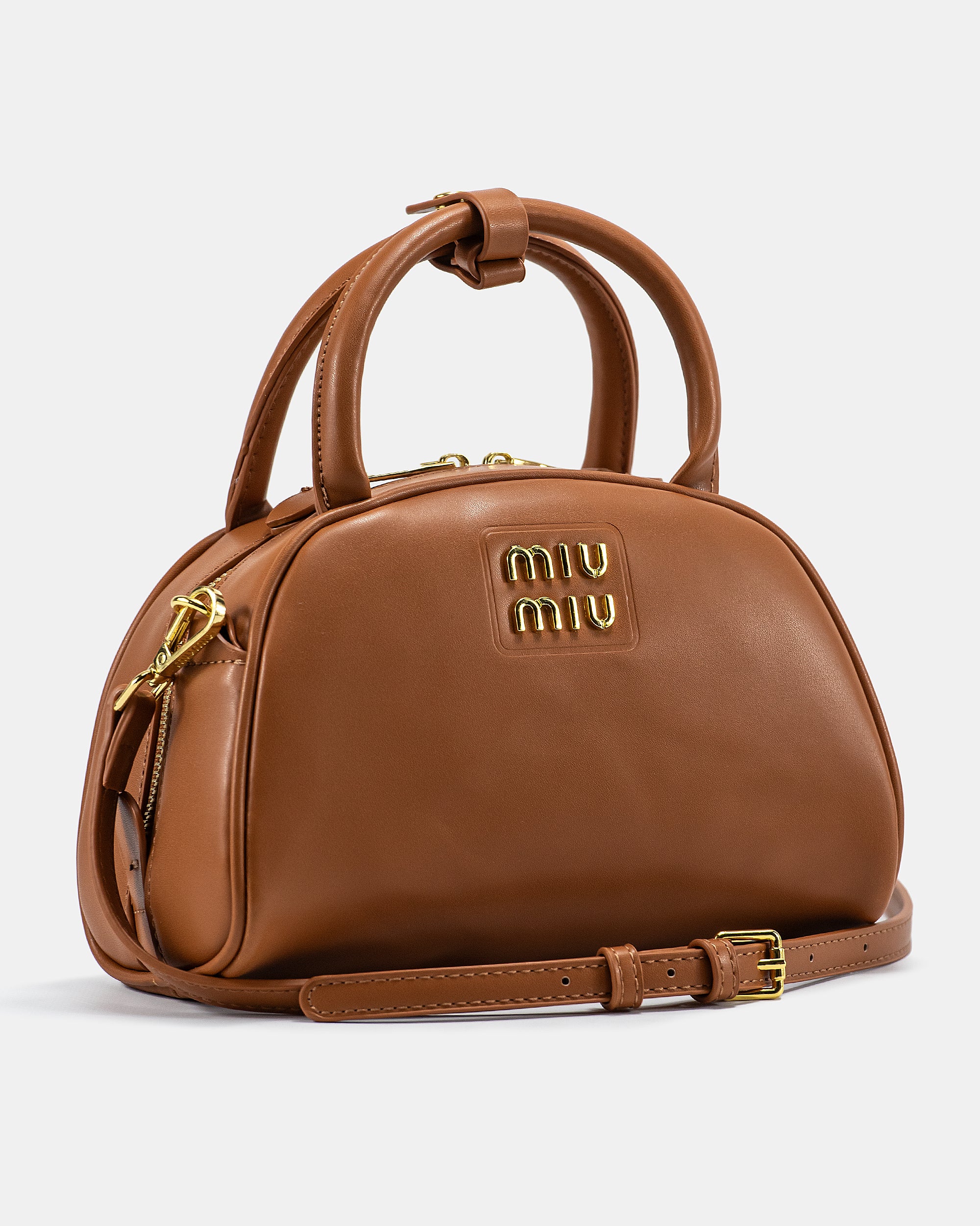 MIU MIU LEATHER TOP-HANDLE BAG