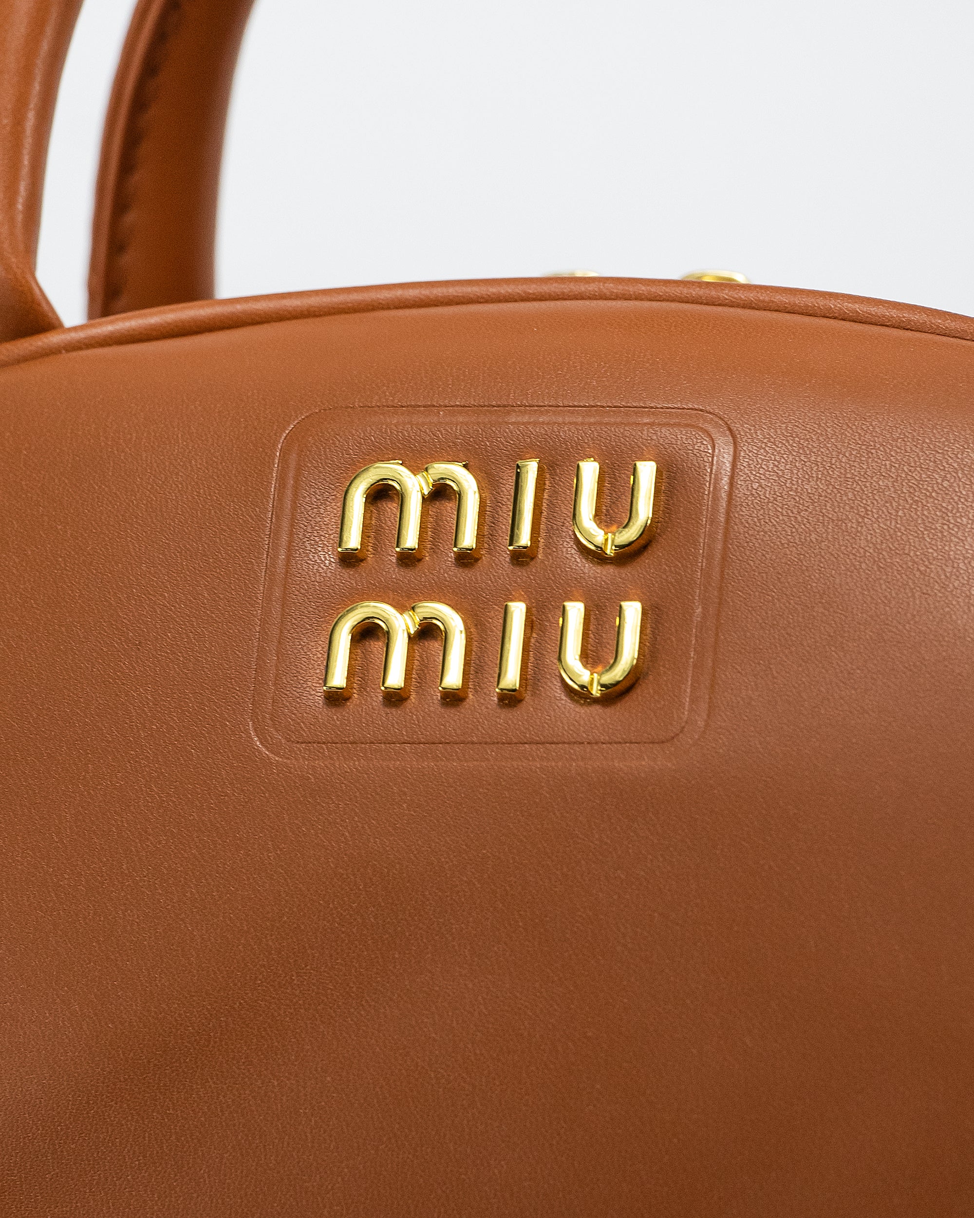 MIU MIU LEATHER TOP-HANDLE BAG
